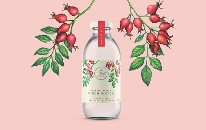 插畫(huà)風(fēng)格的植物營(yíng)養(yǎng)水包裝設(shè)計(jì)案例